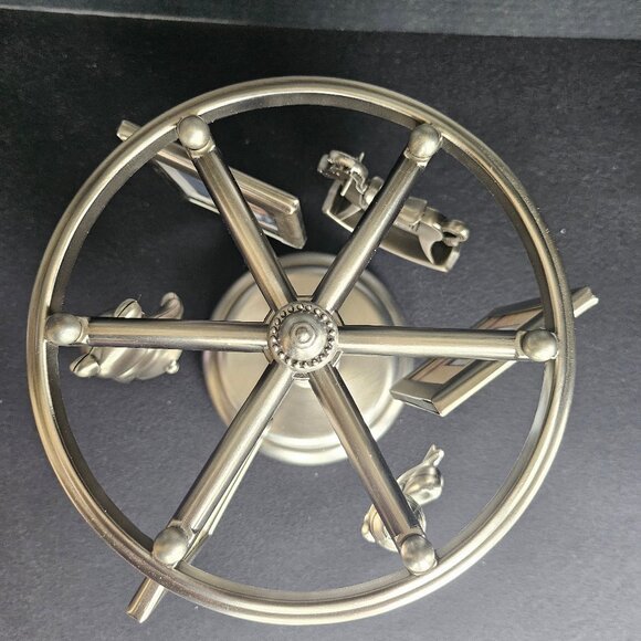 Lawrence Frames Musical Carousel Frame Wind-Up Holds Three 2" X 3" Photos. In Bo - Picture 6 of 11